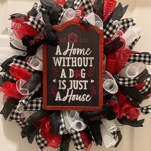 Dog home wreath - Picture 2 of 2